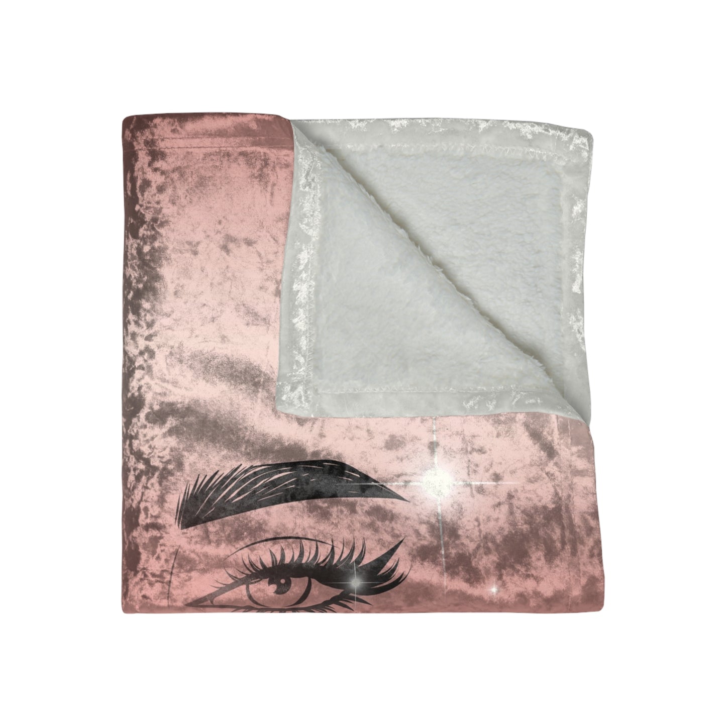 Crushed Velvet Blanket - It's Her Eyes For Me