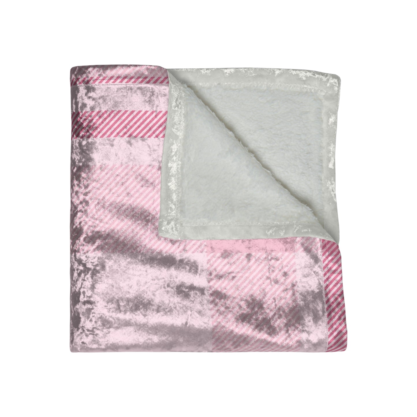 Crushed Velvet Blanket - Blush Elegance