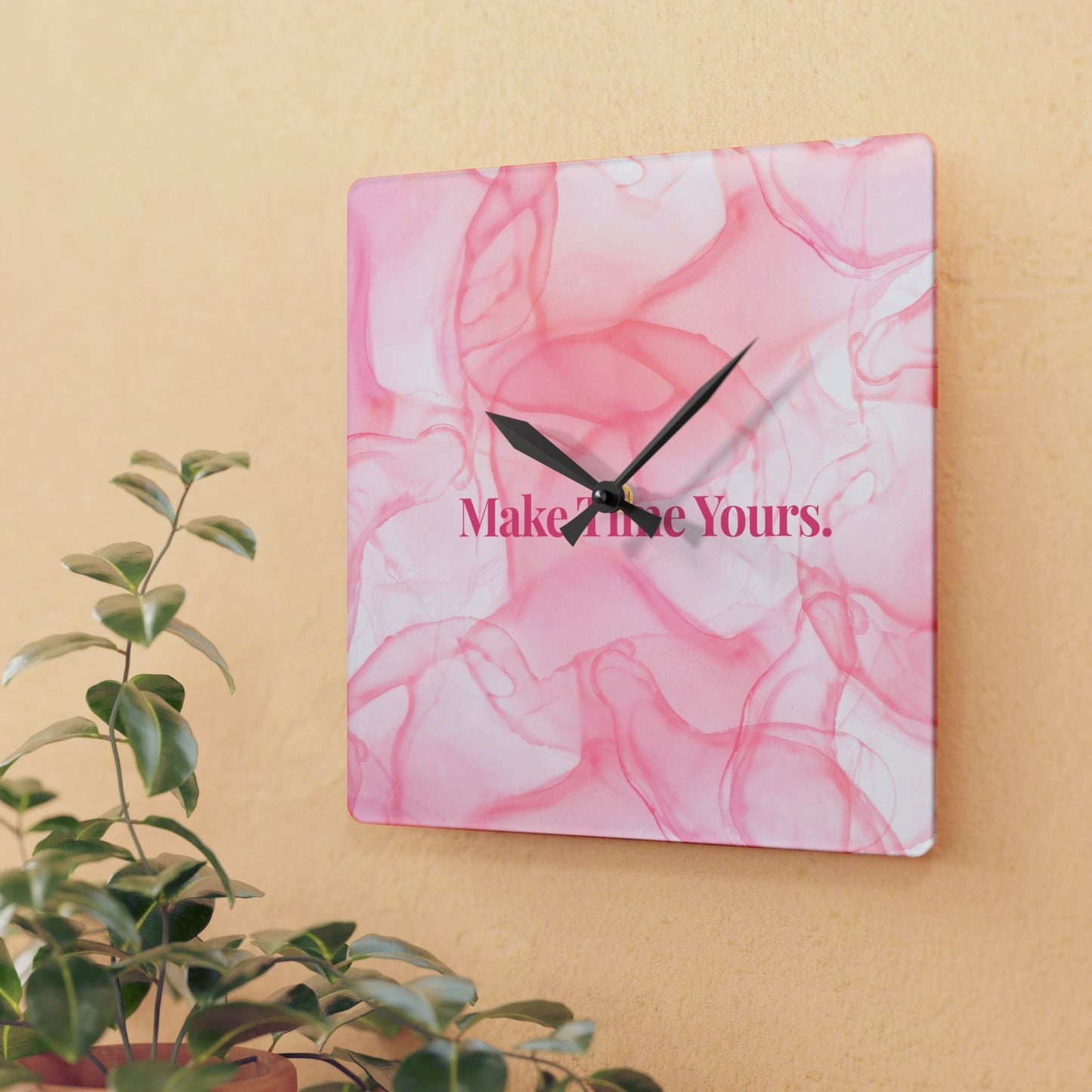 Make Time Yours Acrylic Wall Clock Allthingsladyobee