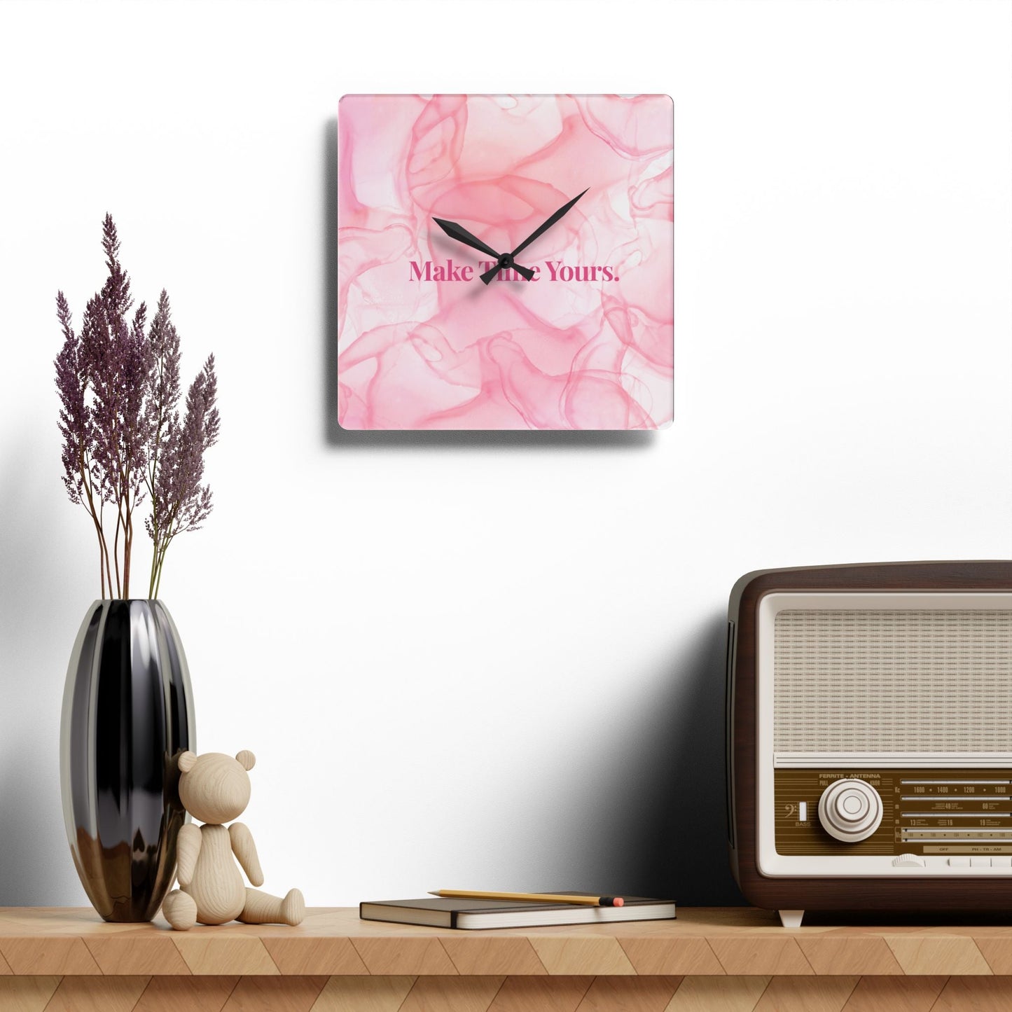 Make Time Yours Acrylic Wall Clock Allthingsladyobee