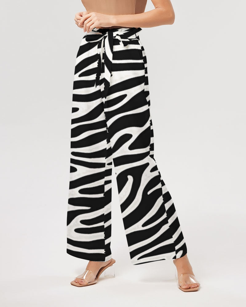Wild Elegance Collection Women's All-Over Print High-Rise Wide Leg Pants Allthingsladyobee