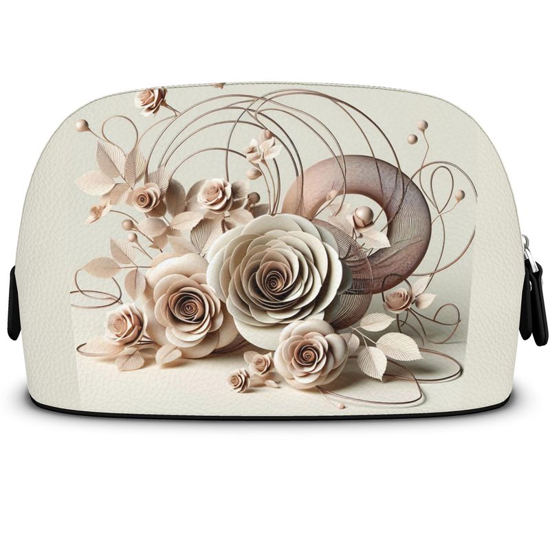 Cream Rose Premium Nappa Make Up Bag Allthingsladyobee