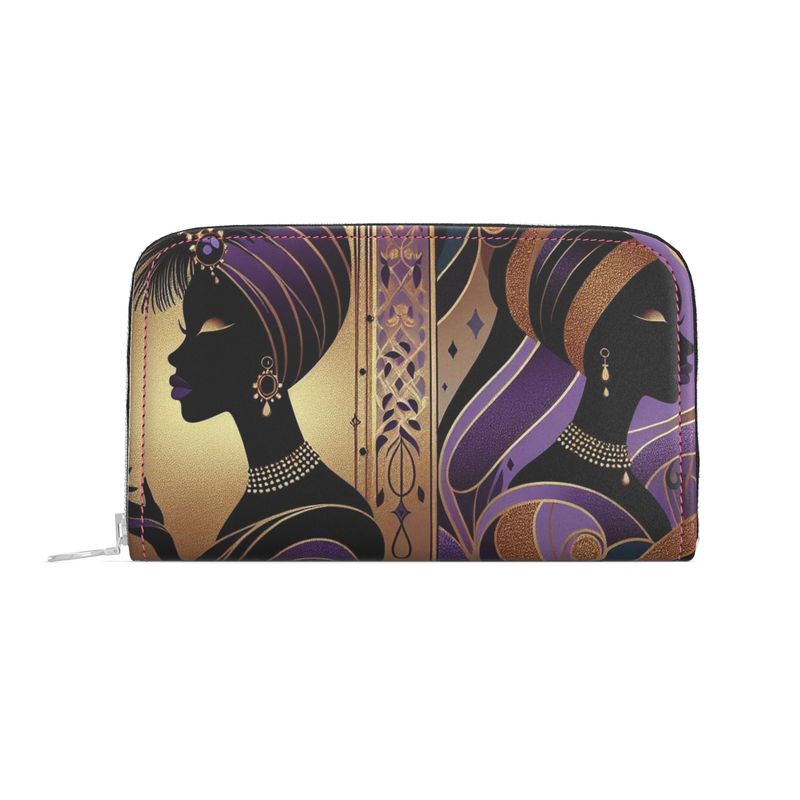 Purple Royalty Leather Zip Wallet Allthingsladyobee