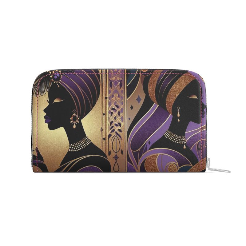 Purple Royalty Leather Zip Wallet Allthingsladyobee