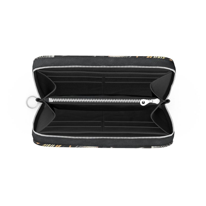 Gold Glam Essence Leather Zip Wallet Allthingsladyobee