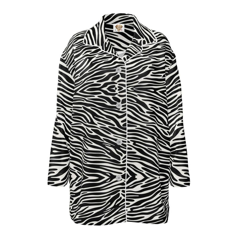 Wild Elegance Women's Luxury Pajama Shirt Allthingsladyobee