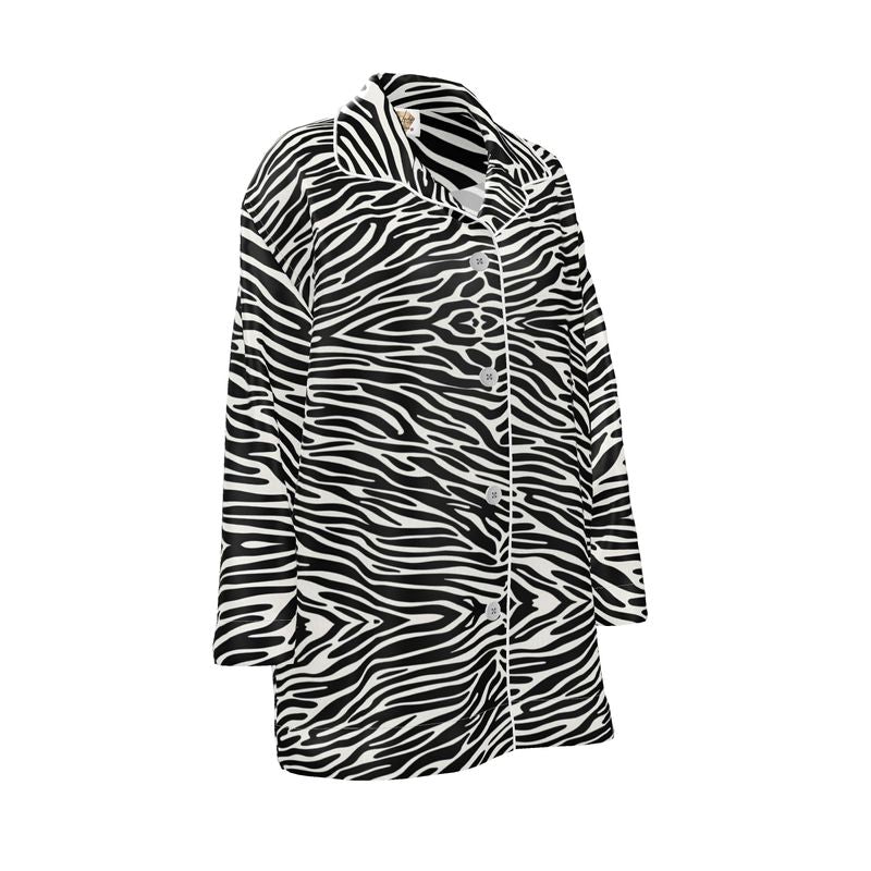 Wild Elegance Women's Luxury Pajama Shirt Allthingsladyobee