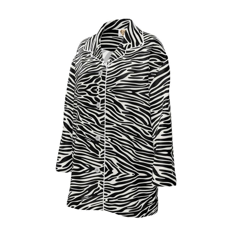 Wild Elegance Women's Luxury Pajama Shirt Allthingsladyobee