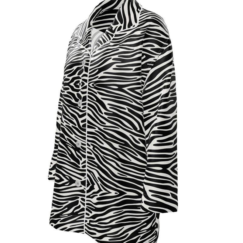 Wild Elegance Women's Luxury Pajama Shirt Allthingsladyobee