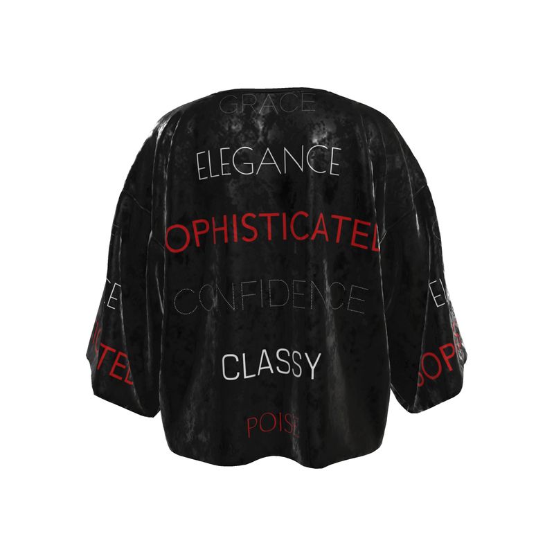 Essense of a Lady Jacket - Black, White and Red Allthingsladyobee