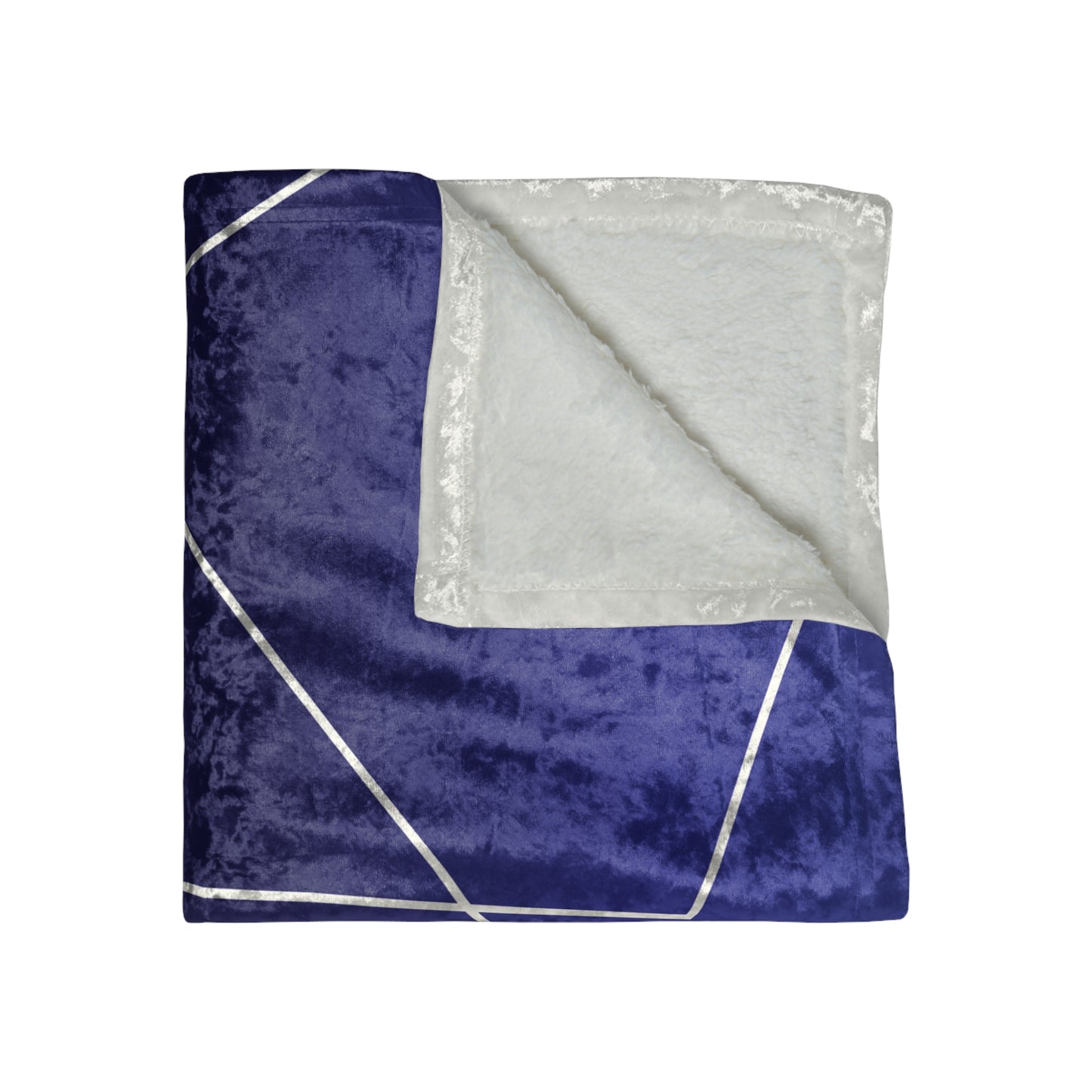 Crushed Velvet Blanket - Gradient Blue Abstract