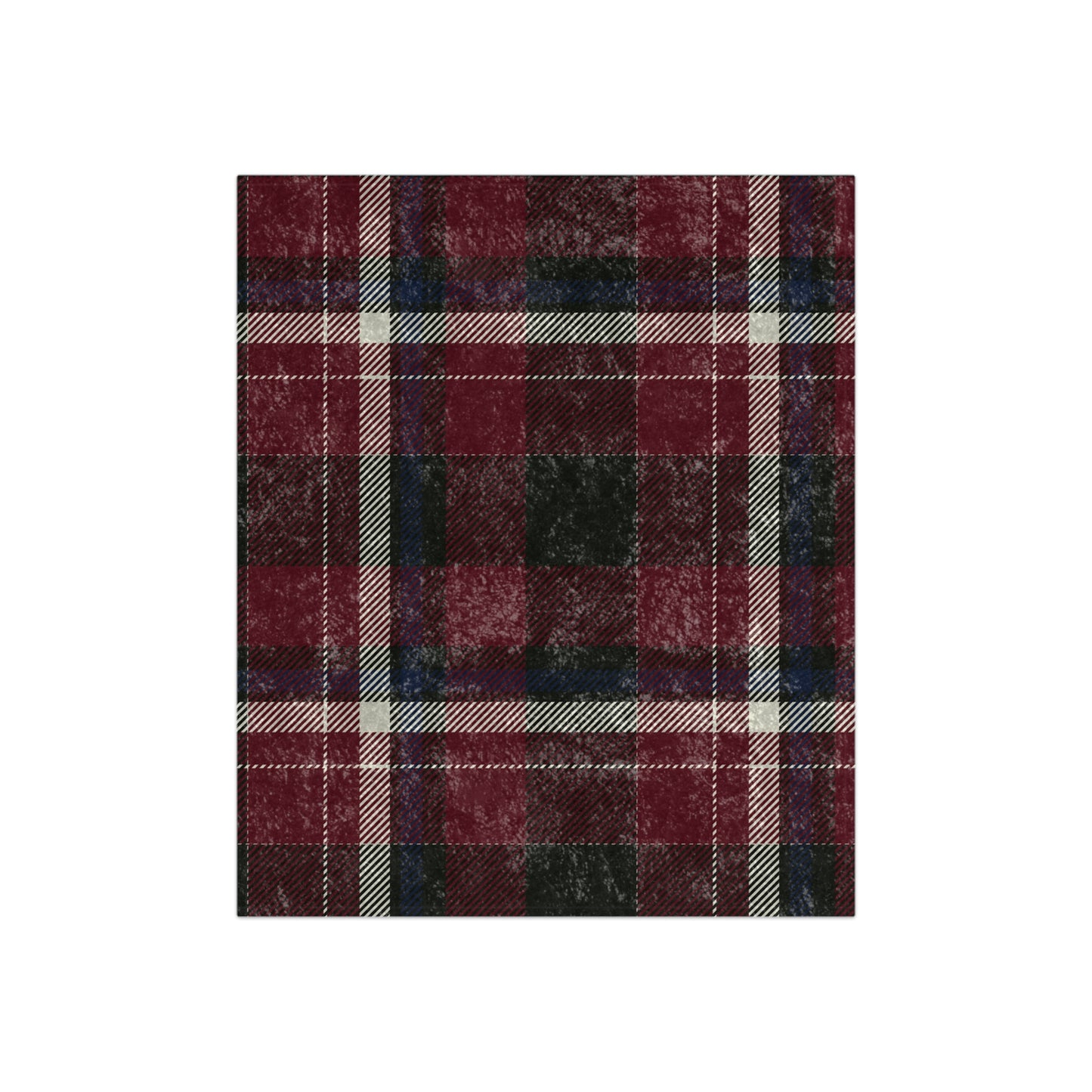 Crushed Velvet Blanket - Heritage Plaid