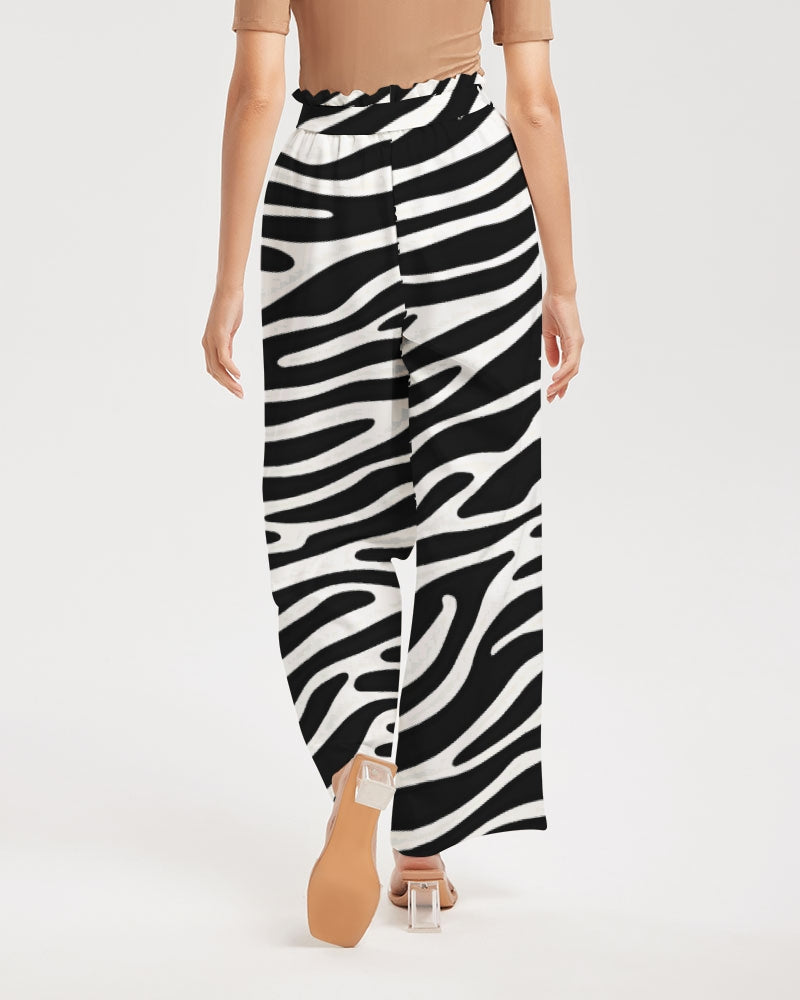 Wild Elegance Collection Women's All-Over Print High-Rise Wide Leg Pants Allthingsladyobee