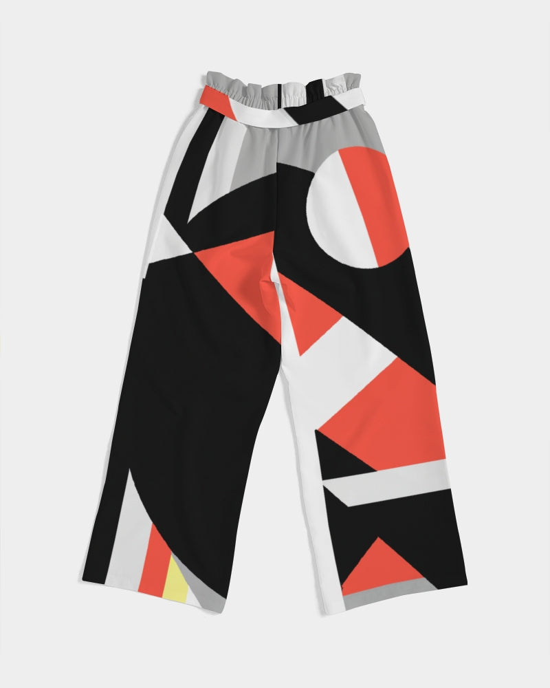 Bold Blossom Women's All-Over Print High-Rise Wide Leg Pants Allthingsladyobee