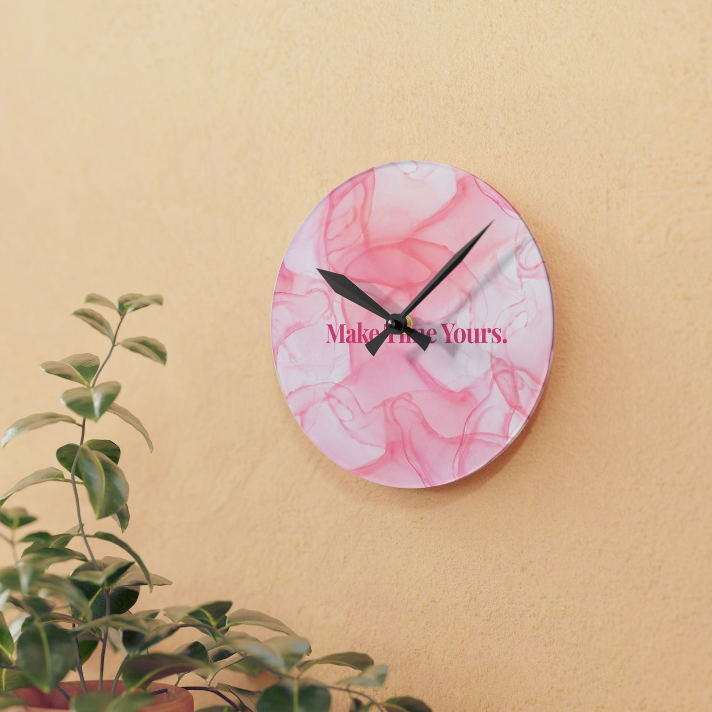 Make Time Yours Acrylic Wall Clock Allthingsladyobee