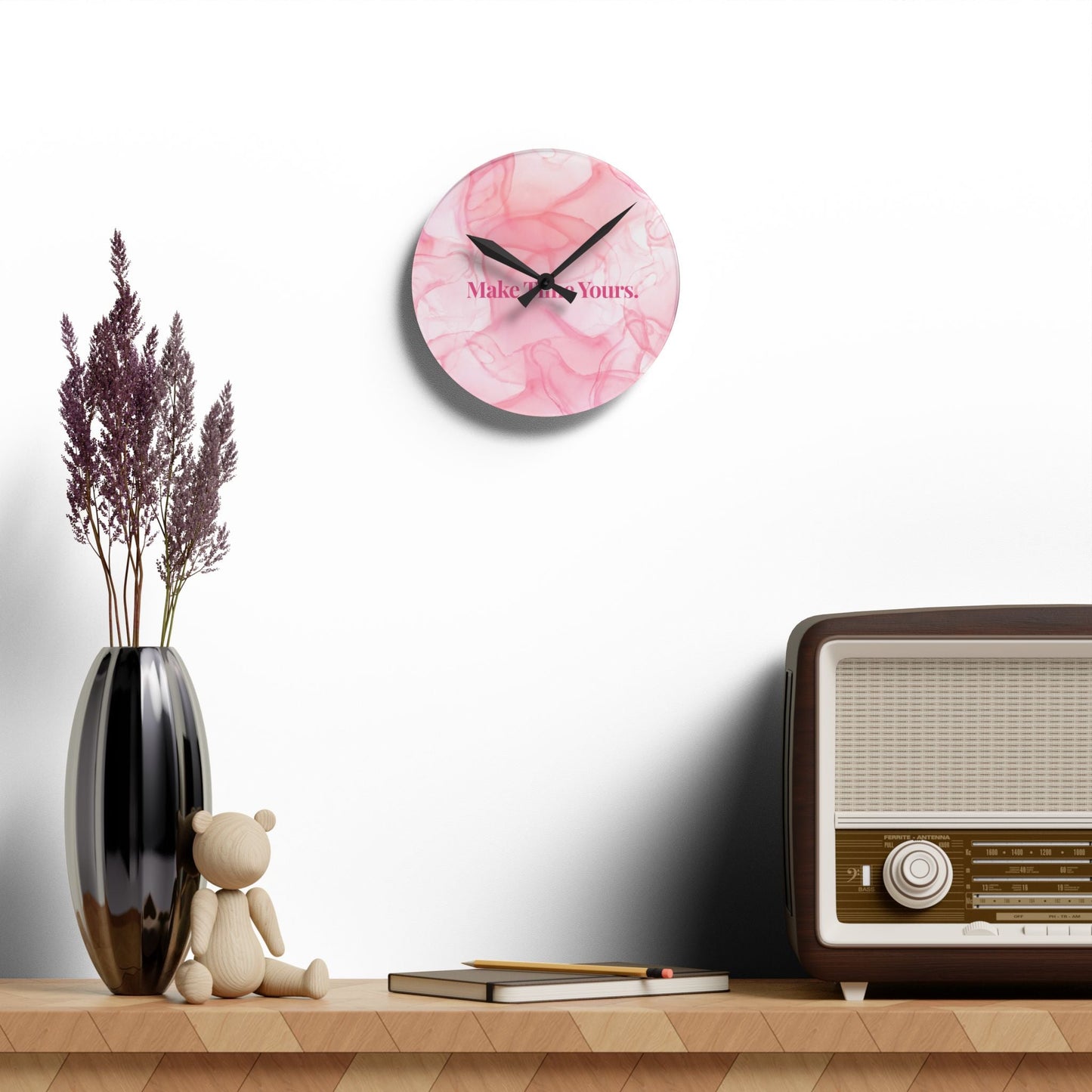 Make Time Yours Acrylic Wall Clock Allthingsladyobee