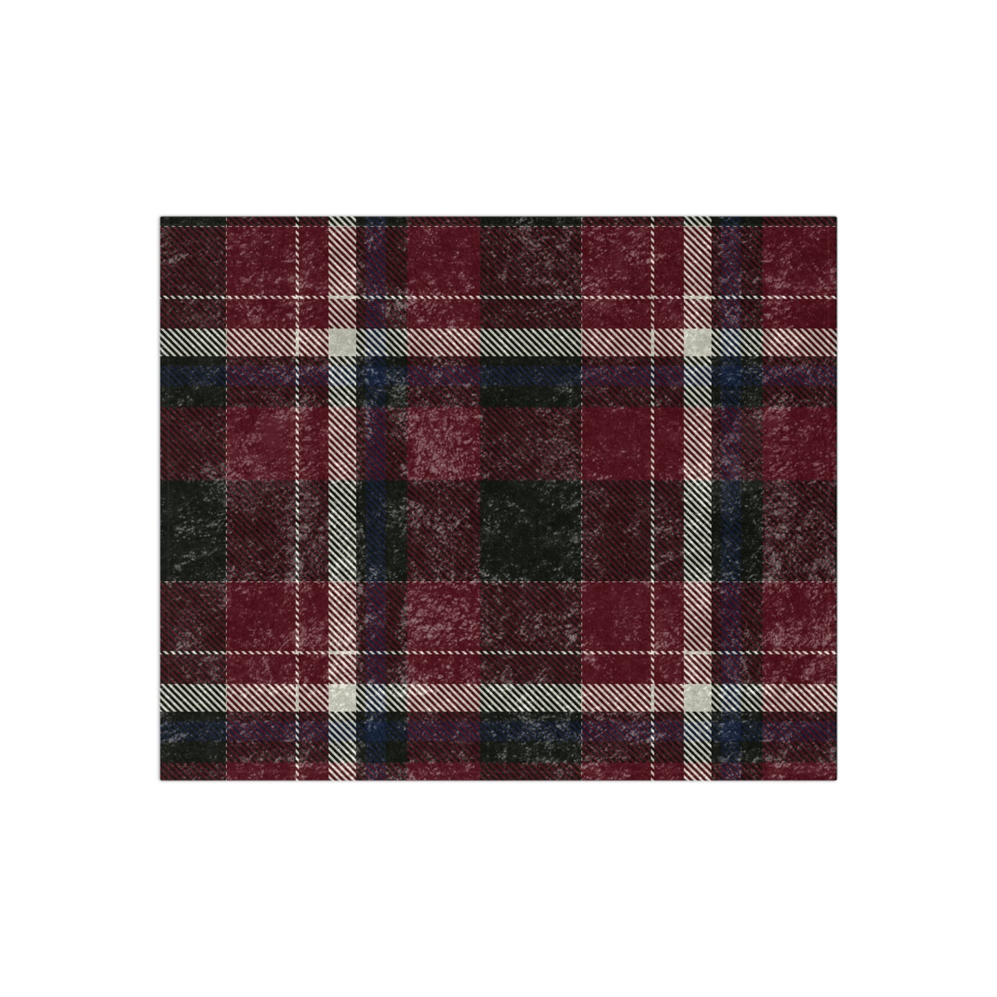 Crushed Velvet Blanket - Heritage Plaid