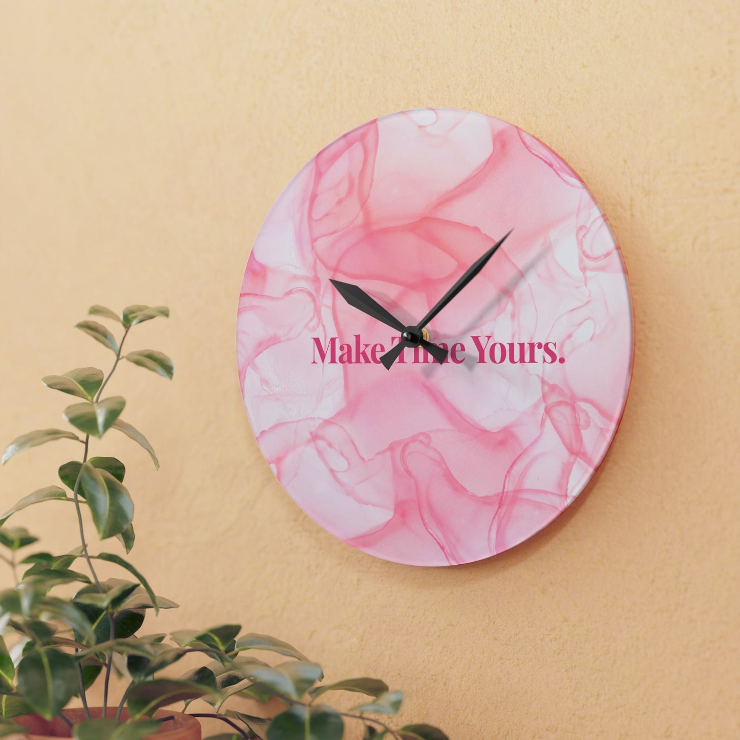 Make Time Yours Acrylic Wall Clock Allthingsladyobee
