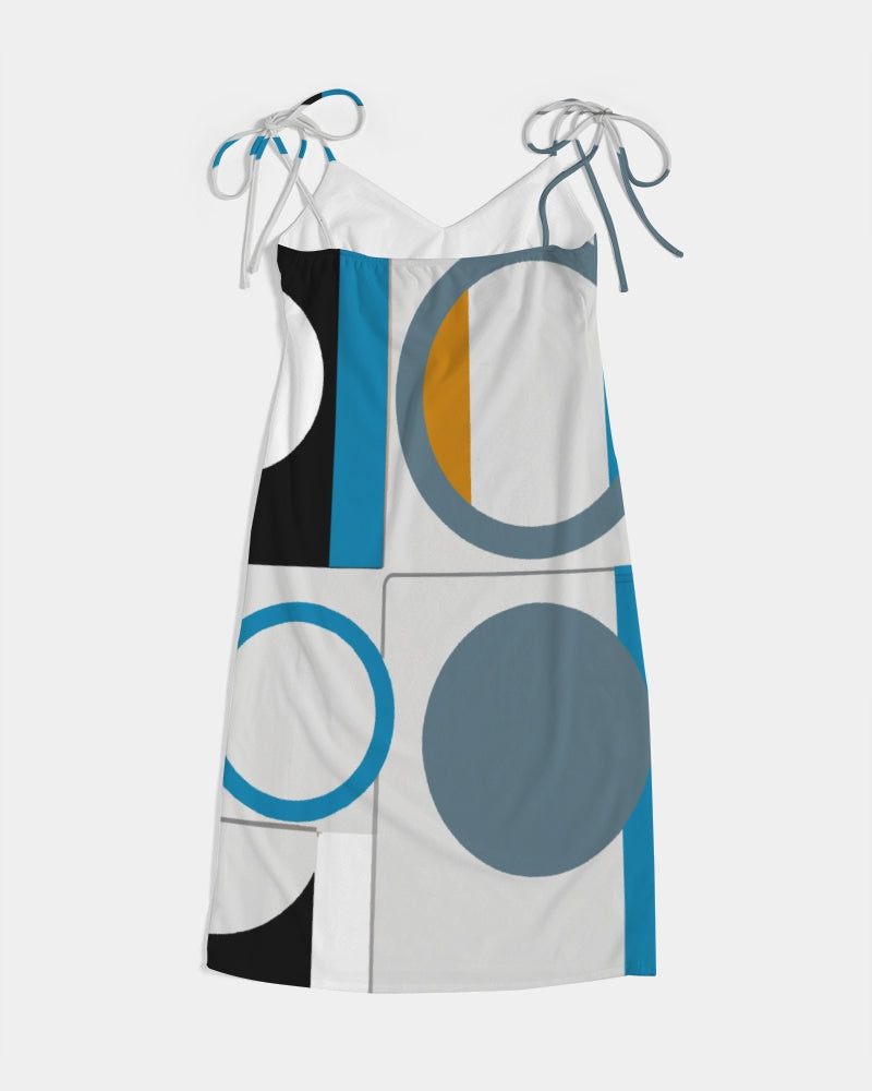 Dynamic Diva Women's All-Over Print Tie Strap Split Dress Allthingsladyobee