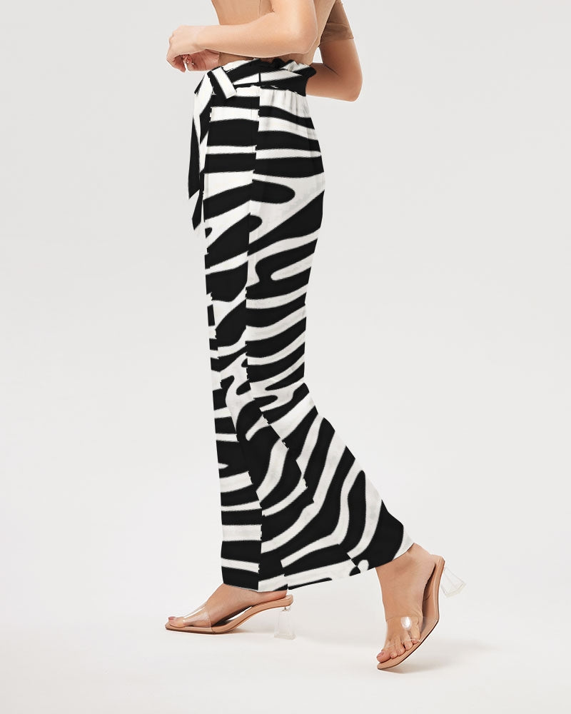 Wild Elegance Collection Women's All-Over Print High-Rise Wide Leg Pants Allthingsladyobee