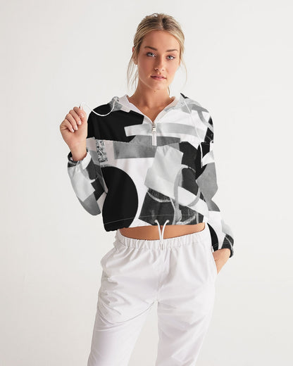 Fierce Flare Women's All-Over Print Cropped Windbreaker