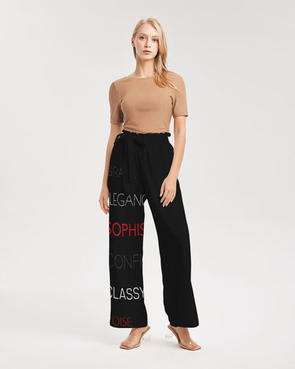 Women's All-Over Print High-Rise Wide Leg Pants