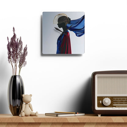 Elegance is her armor Acrylic Wall Clock Allthingsladyobee