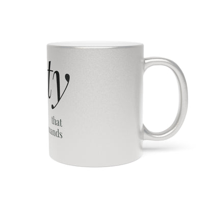 Beauty That Commands Metallic Mug