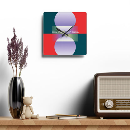 She Rules Her Time Acrylic Wall Clock Allthingsladyobee