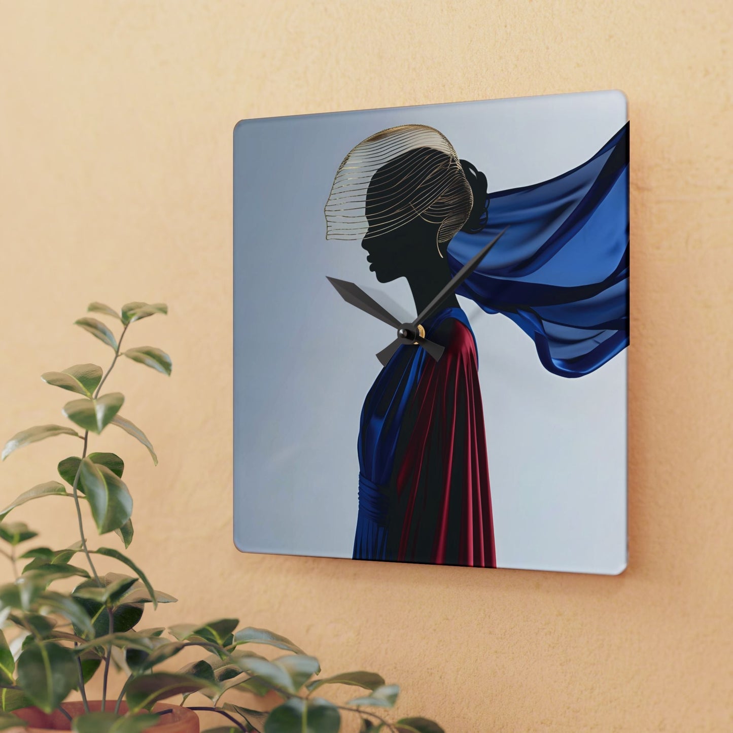 Elegance is her armor Acrylic Wall Clock Allthingsladyobee