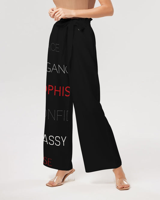 Women's All-Over Print High-Rise Wide Leg Pants