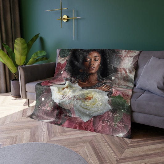 Goddess Bloom Crushed Velvet Blanket