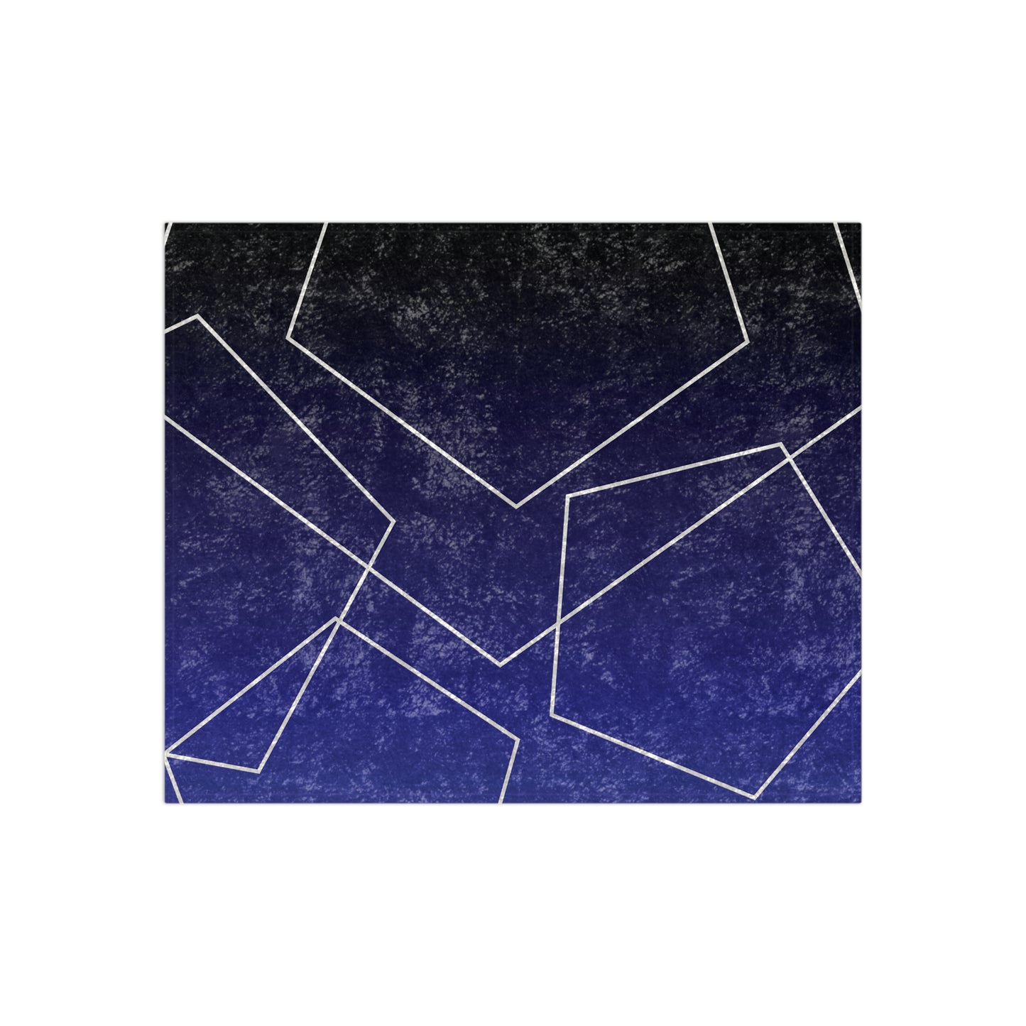 Crushed Velvet Blanket - Gradient Blue Abstract