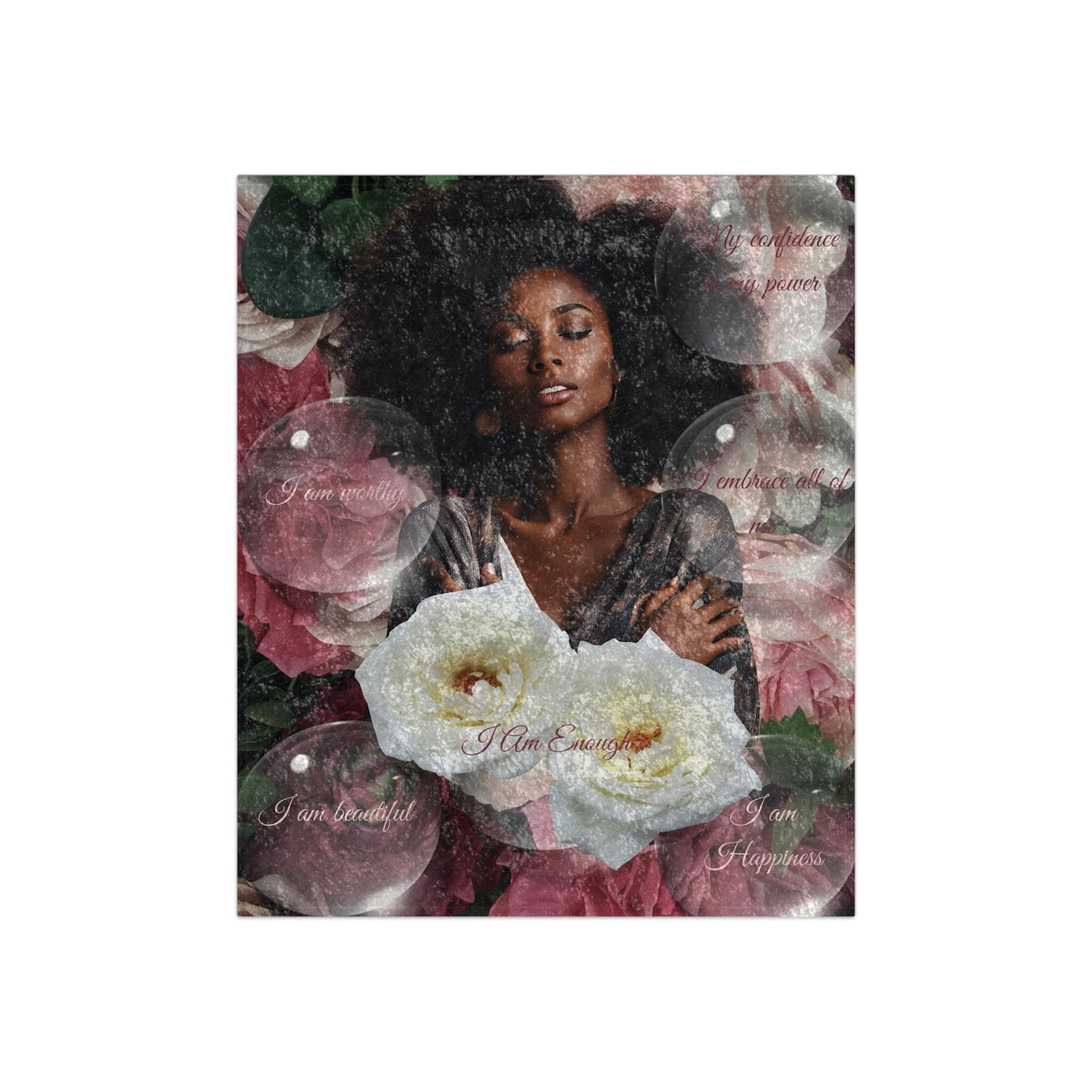 Goddess Bloom Crushed Velvet Blanket