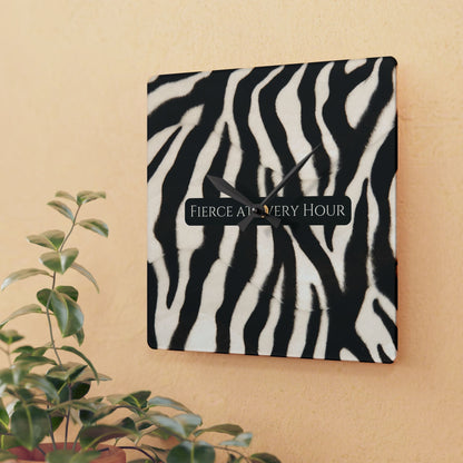 Fierce At Every Hour Acrylic Wall Clock Allthingsladyobee