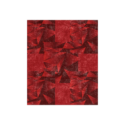 Copy of Crushed Velvet Blanket - Red Triangles