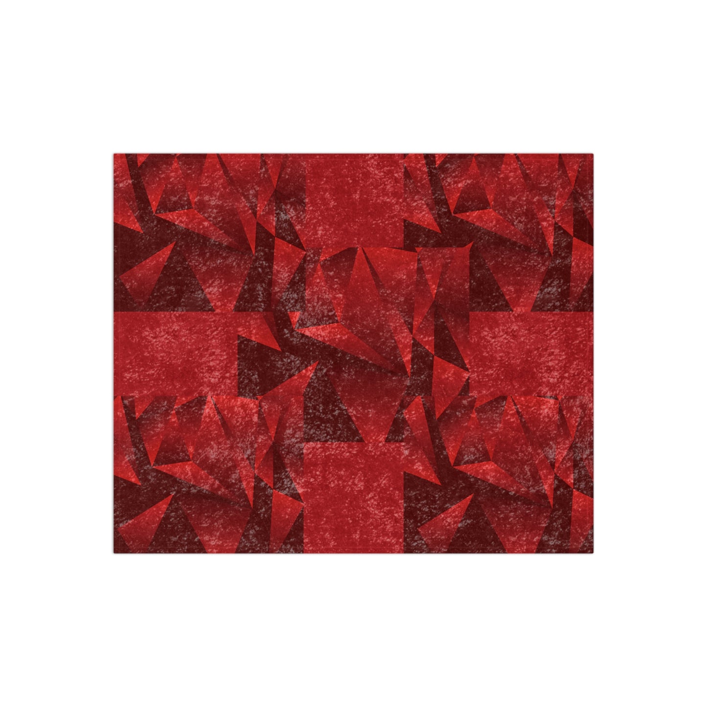Copy of Crushed Velvet Blanket - Red Triangles