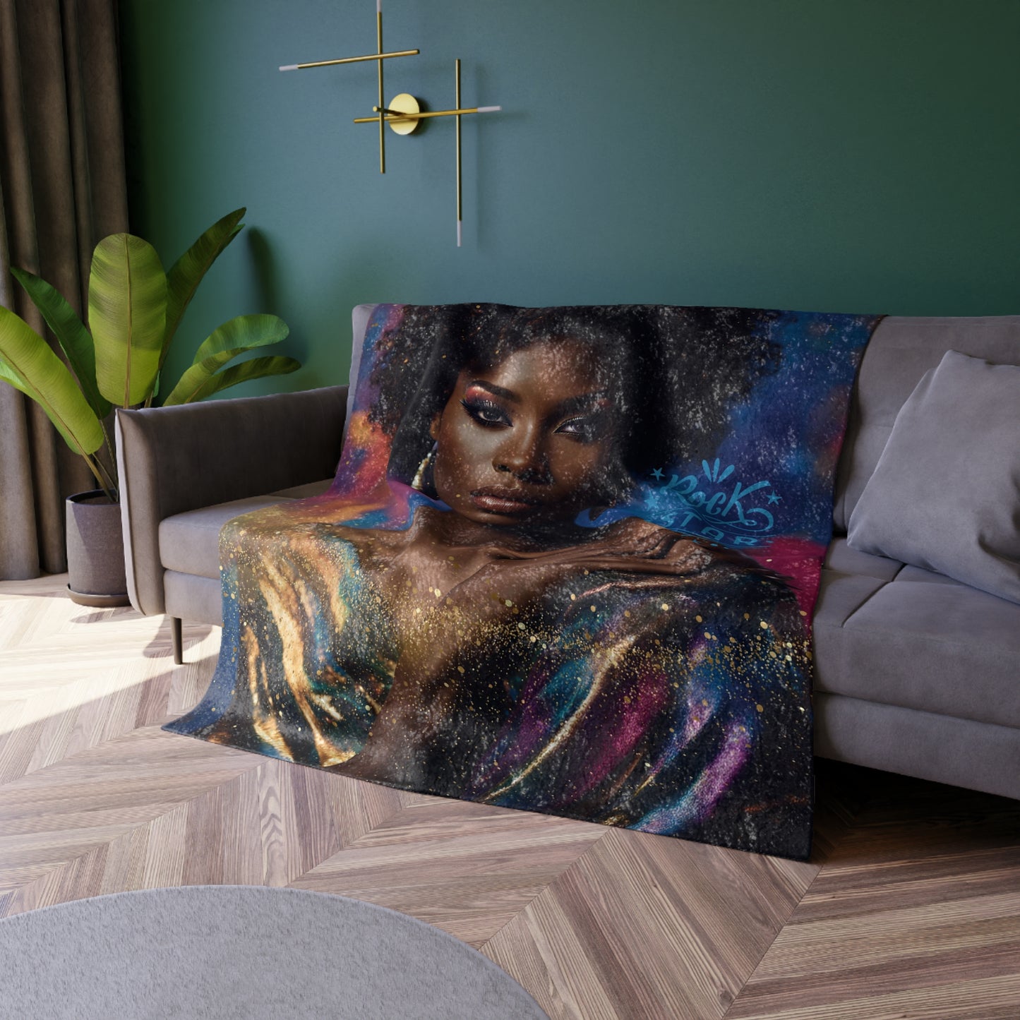 Crushed Velvet Blanket - Rockstar