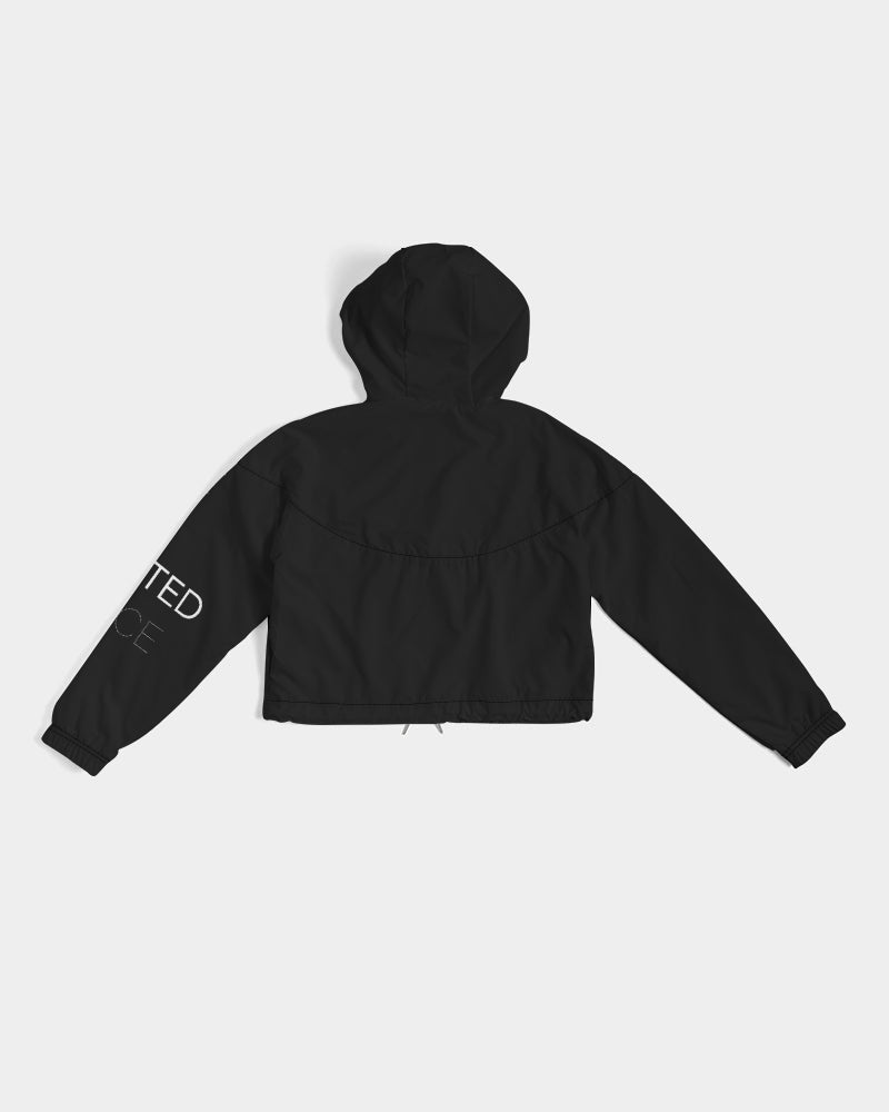 Essence of a Lady Cropped Windbreaker- Black