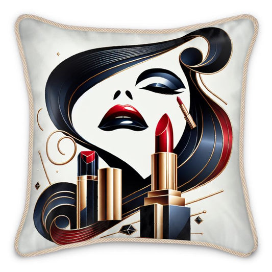 Scarlet Allure Silk Cushions