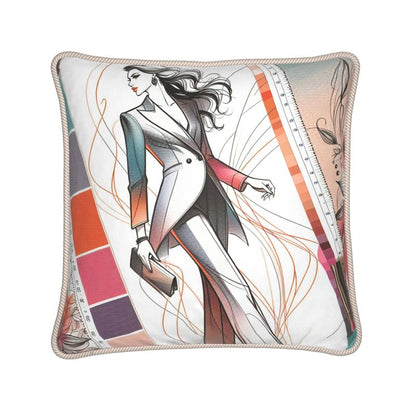 Chic Strides Silk Cushions