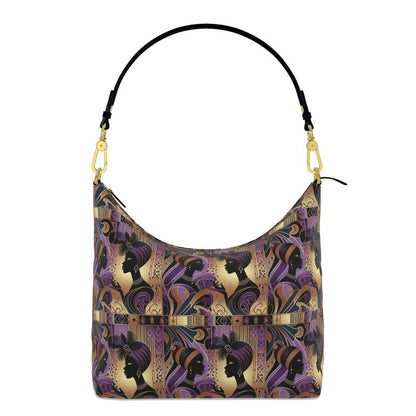 Purple Royalty Square Hobo Bag