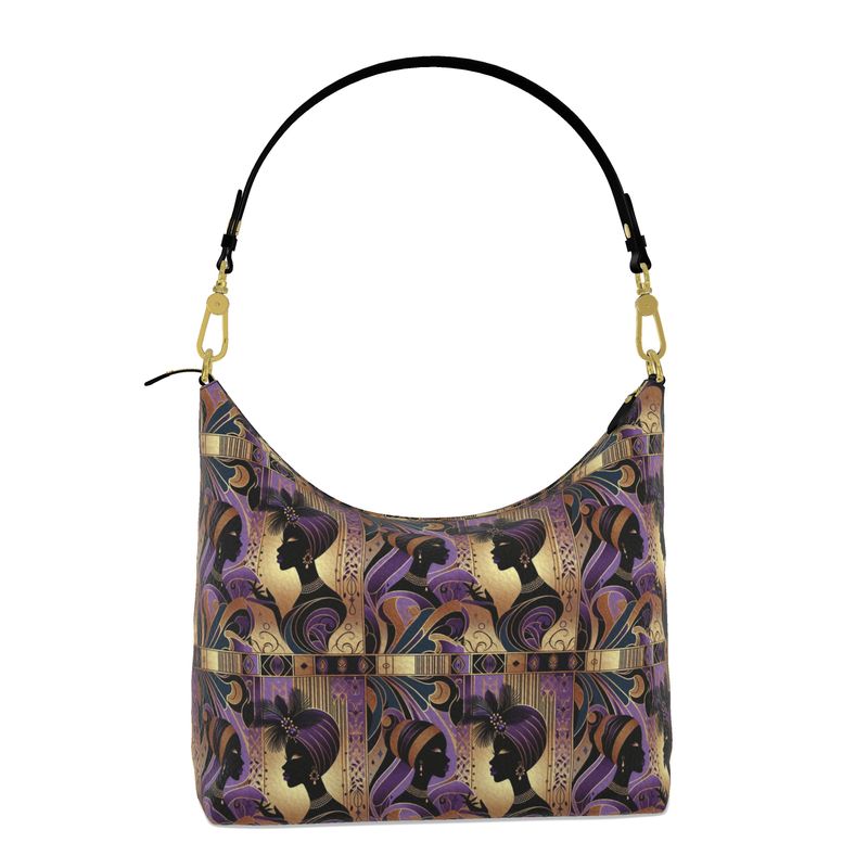 Purple Royalty Square Hobo Bag