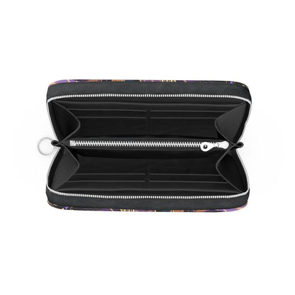 Purple Royalty Leather Zip Wallet