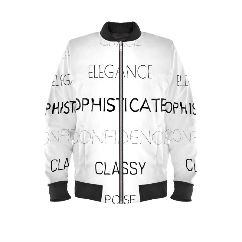 Essence of a Lady Bomber Jacket - White and Black