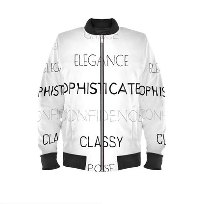 Essence of a Lady Bomber Jacket - White and Black