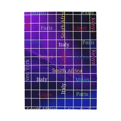 Global Fasion City Throw - Purple and Blue