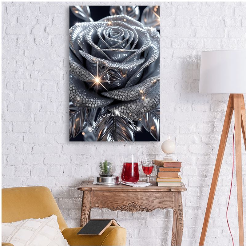 Petals of Steel, Heart Of Gold Metal Wall Art Allthingsladyobee