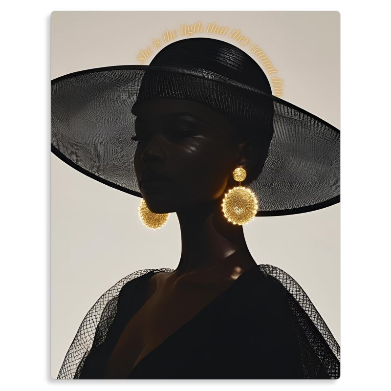 She Is the Light That the Darkness Honors Metal Wall Art Allthingsladyobee