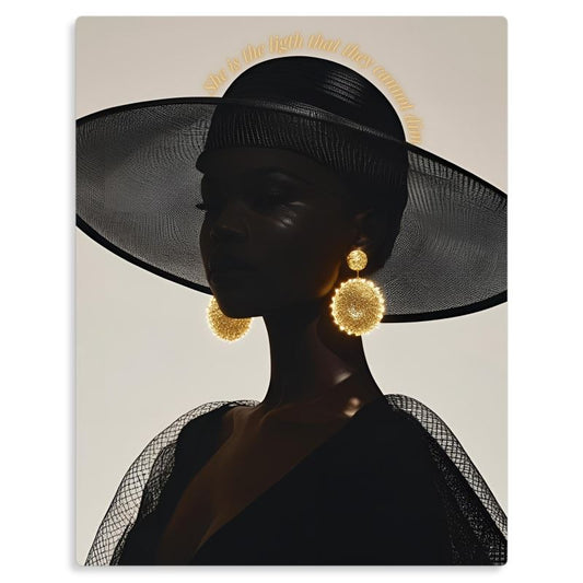 She Is the Light That the Darkness Honors Metal Wall Art Allthingsladyobee